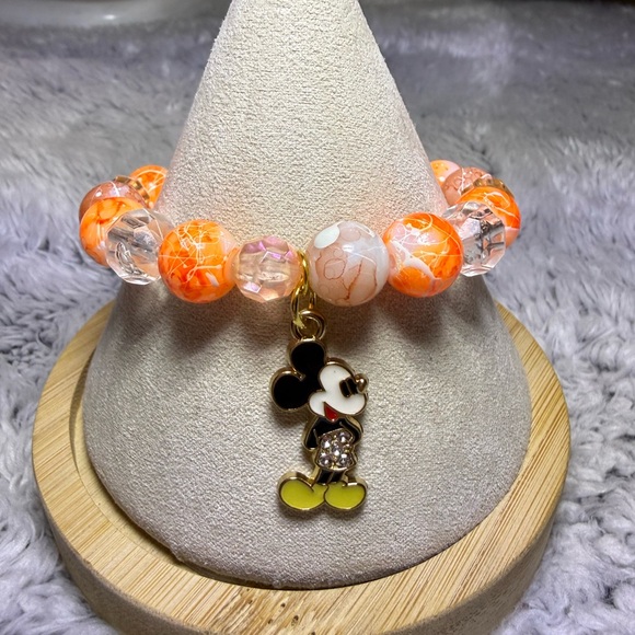 Mickey Mouse Bracelet and Necklace with three Charms Set. NWOT - Picture 4 of 9